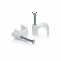 3/16" Cable Clips, White