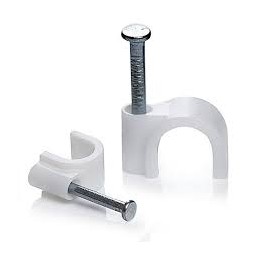 15/64" Cable Clips, White